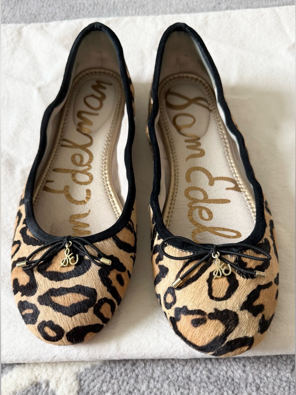 SAM EDELMAN Felicia Calf Hair Ballet Flats
in New Tan Leopard Size 10 - Picture 2 of 9